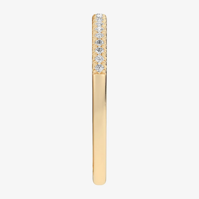 G-H / Si1-Si2) Womens 1/ CT. T.W. Lab Grown White Diamond 14K Gold Wedding Band