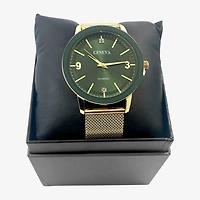 Geneva Mens Gold Tone Bracelet Watch Mac8157jc