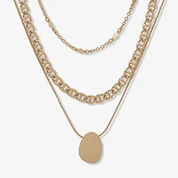 a.n.a Gold Tone Womens 16 Inch Strand Necklace