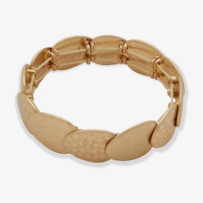 a.n.a Gold Tone Womens Round Stretch Bracelet