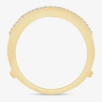 Womens 1/2 CT. T.W. Natural White Diamond 10K Gold Ring Guard