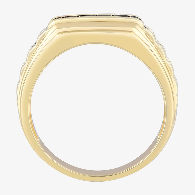 Mens 8MM 1/4 CT. T.W. Natural Champagne Diamond 10K Gold Wedding Band