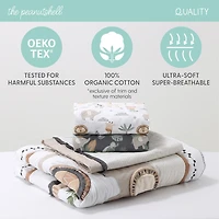The Peanutshell Organic Sarari  Serenity 4-pc. Crib Bedding Set