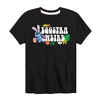 Disney Collection Little & Big Kid Boys Crew Neck Short Sleeve Regular Fit Lilo Stitch Graphic T-Shirt