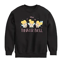 Disney Collection Little & Big Kid Girls Crew Neck Long Sleeve Tinker Bell Sweatshirt