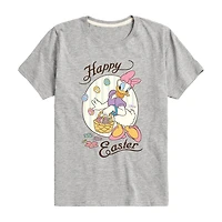 Disney Collection Little & Big Kid Girls Crew Neck Short Sleeve Regular Fit Daisy Duck Graphic T-Shirt