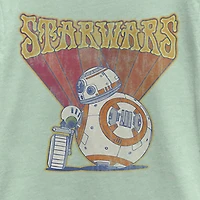 Big Kid Girls Crew Neck Short Sleeve Regular Fit Star Wars Graphic T-Shirt
