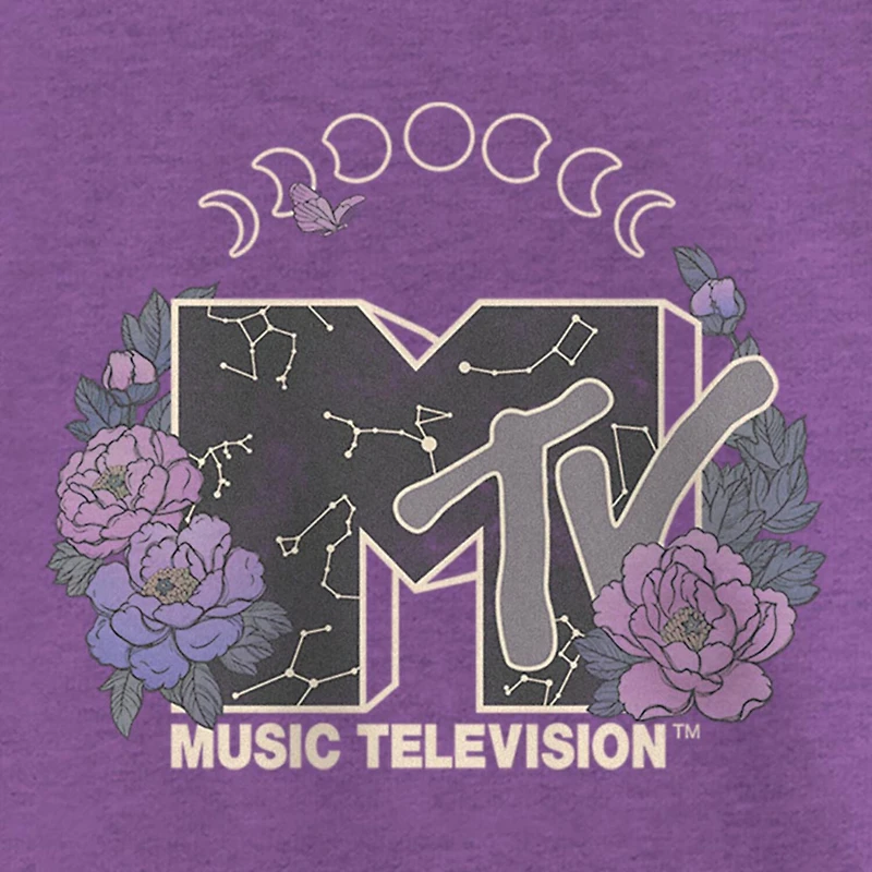 Big Kid Girls Round Neck Short Sleeve Regular Fit MTV Graphic T-Shirt
