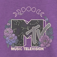 Big Kid Girls Round Neck Short Sleeve Regular Fit MTV Graphic T-Shirt