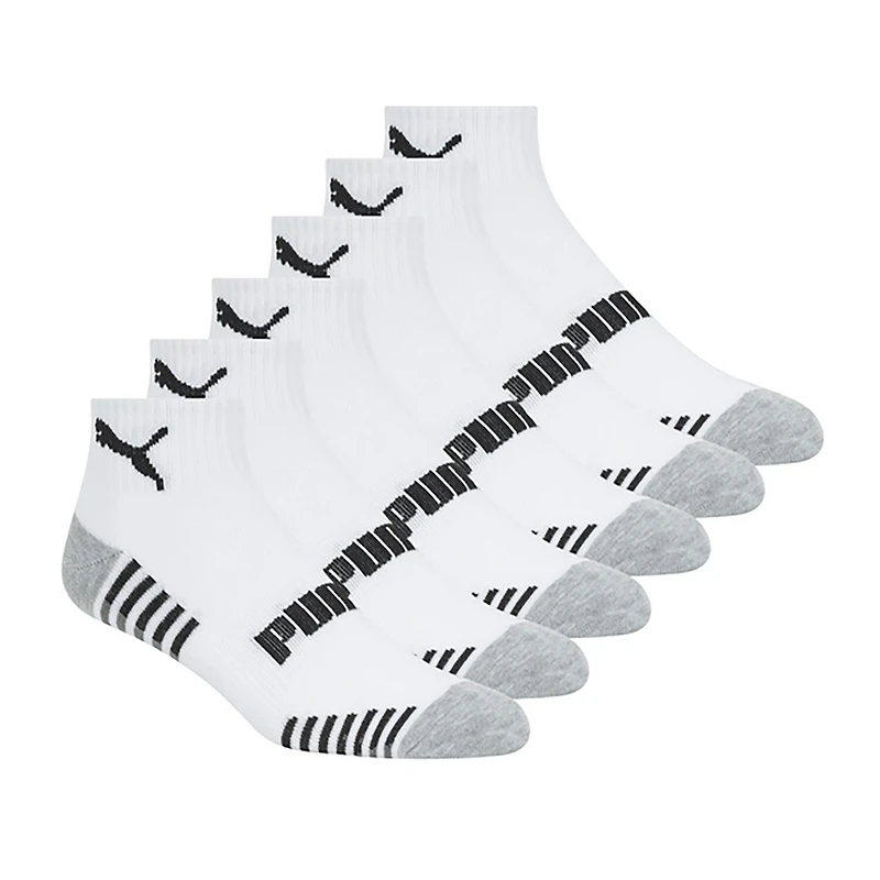 PUMA Mens Multi-Pack 6 Pair Quarter Ankle Socks