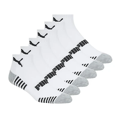 PUMA Mens Multi-Pack 6 Pair Quarter Ankle Socks