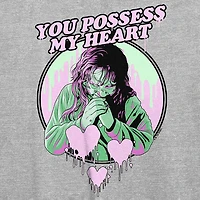The Exorcist You Possess My Heart Womens Juniors Crew Neck Short Sleeve Regular Fit Graphic T-Shirt