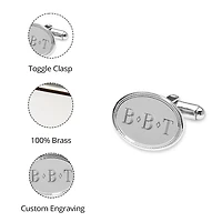Personalized Oval Cuff Links
