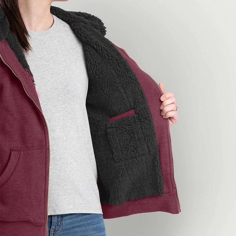 Berne Insulated Womens Fleece Hooded Heavyweight Work Jacket