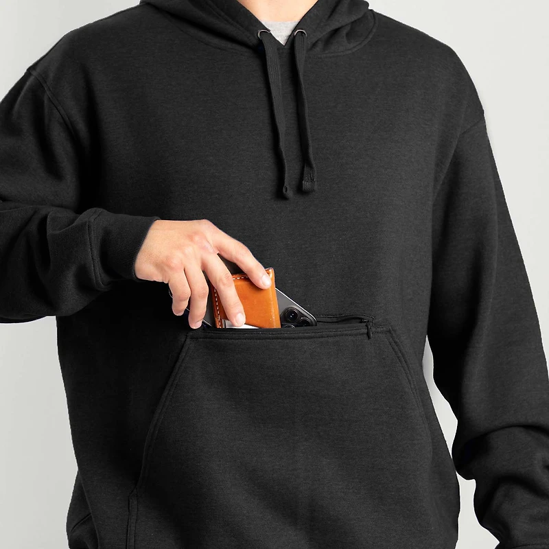 Berne Zippered Mens Long Sleeve Fleece Hoodie
