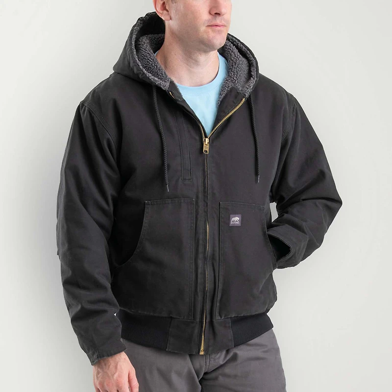 Berne Flex180 Mens Hooded Heavyweight Big and Tall Work Jacket