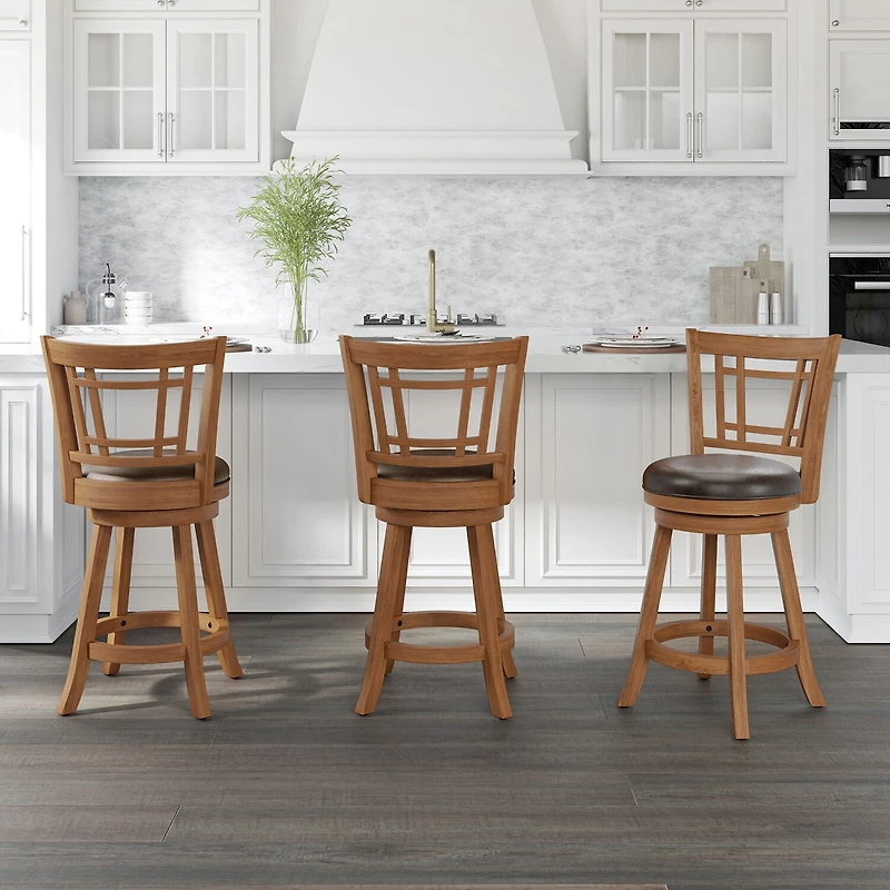 Fairfox Swivel Barstool with Back
