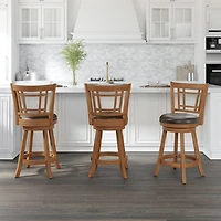 Fairfox Swivel Barstool with Back