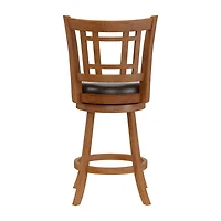 Fairfox Swivel Barstool with Back