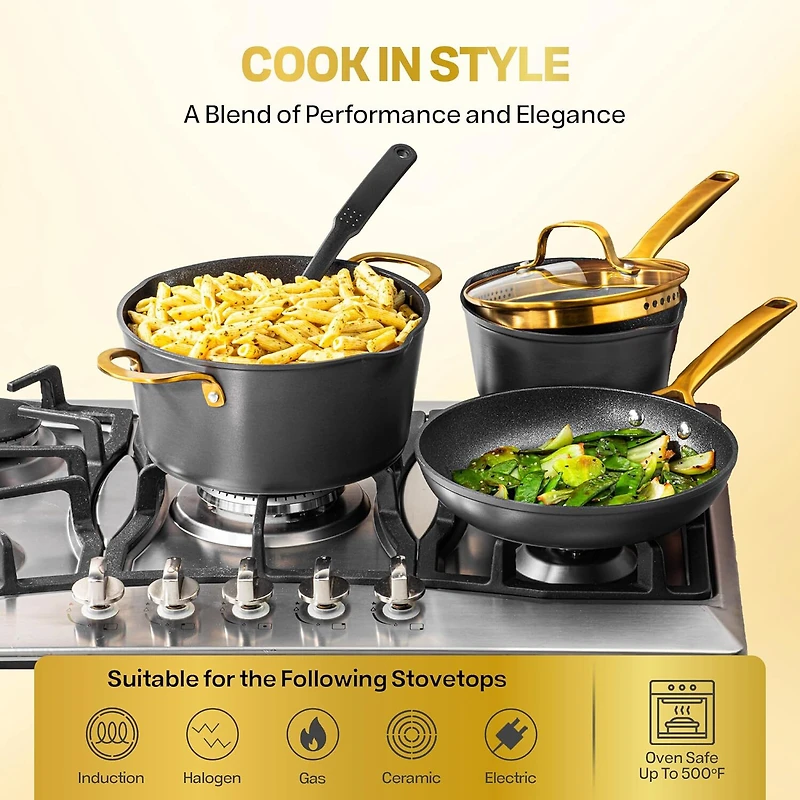 Granitestone Armor Max Gold 4-qt. Non-Stick Saute Pan with Lid