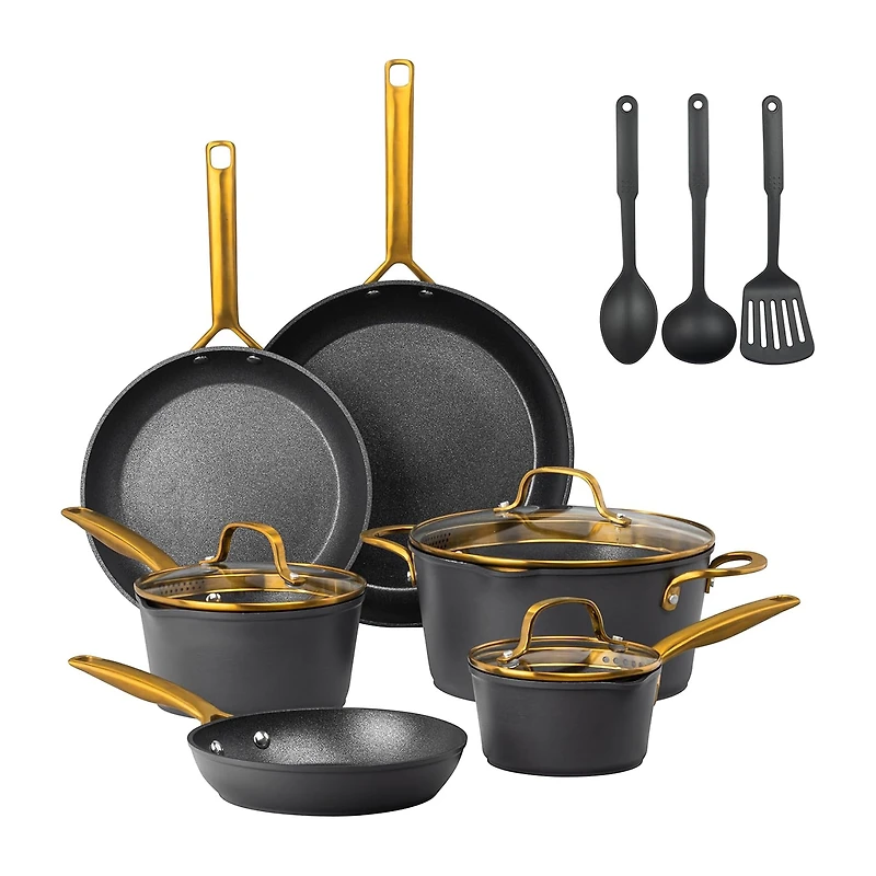 Granitestone Armor Max Gold Aluminum 14-pc. Non-Stick Cookware Set