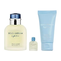 DOLCE&GABBANA Light Blue Mens Eau De Toilette 3-Piece Gift Set ($110 Value)