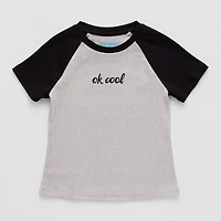 Thereabouts Little & Big Kid Girls Round Neck Short Sleeve T-Shirt