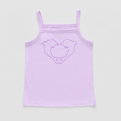 Thereabouts Little Girls Square Neck Sleeveless Tank Top