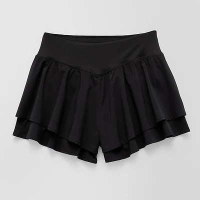 Xersion Flowy Little & Big Kid Girls Mid Rise Pull-On Short
