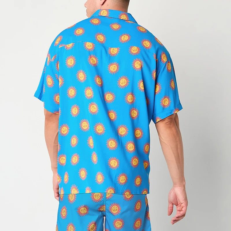 Arizona Mens Short Sleeve Big and Tall Camp Shirt