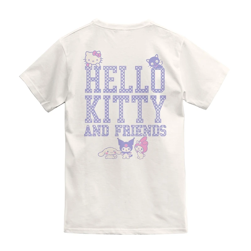 Womens Juniors Crew Neck Short Sleeve Regular Fit Hello Kitty Graphic T-Shirt