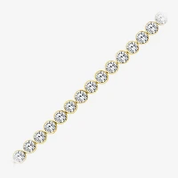 (F / Si2) Womens 10 Ct.T.W. Lab Grown White Diamond 10K Gold 7 Inch Tennis Bracelet