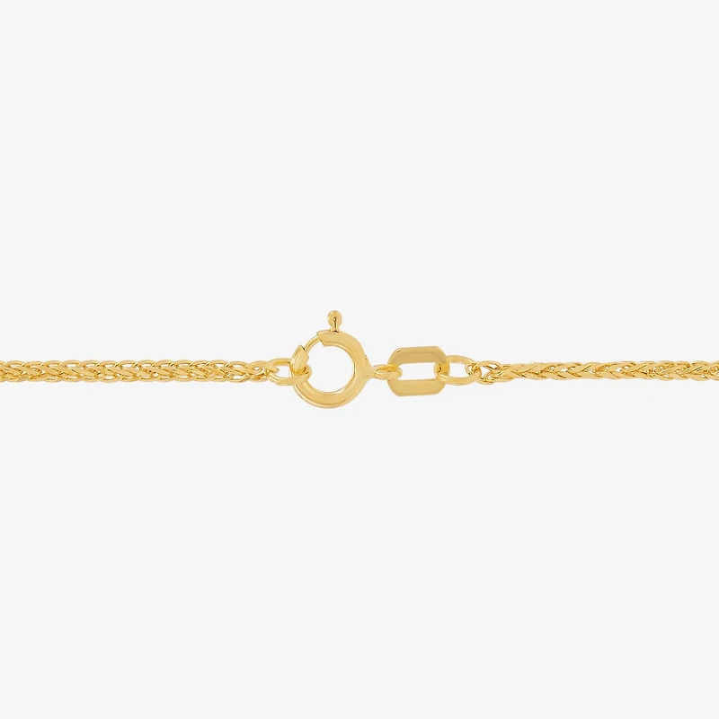 Womens 10K Gold 20 Inch Wheat Chain Necklace