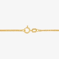 Womens 10K Gold 20 Inch Wheat Chain Necklace