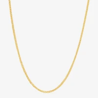 Womens 10K Gold 20 Inch Wheat Chain Necklace