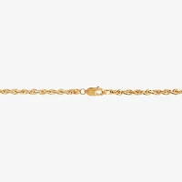 Womens 10K Gold 22 Inch Rope Chain Necklace