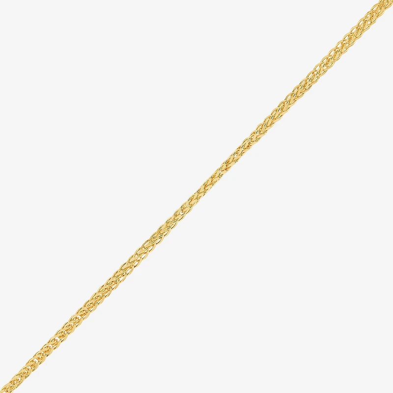 Womens 10K Gold 18 Inch Wheat Chain Necklace
