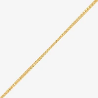 Womens 10K Gold 18 Inch Wheat Chain Necklace