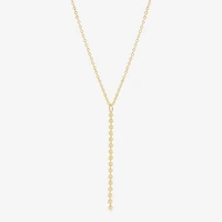 Womens 14K Gold 16.5 Inch Pendant Necklace