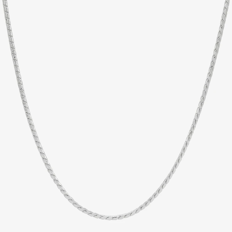 Made in Italy Womens Sterling Silver Inch Chain Necklace