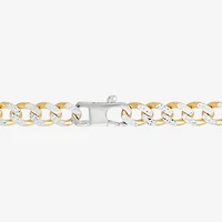 Made in Italy Mens 24K Gold Over Silver 24 Inch Curb Chain Necklace