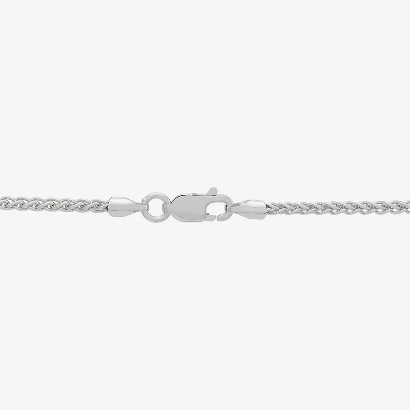 Virgin Mary Mens Sterling Silver Oval 18 Inch Pendant Necklace