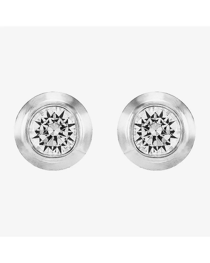 Limited Quantities! White Cubic Zirconia 14K Gold Stud Earrings
