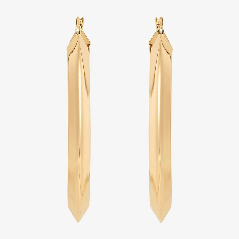 Limited Quantities! Womens 10K Gold 35mm Hoop Earrings