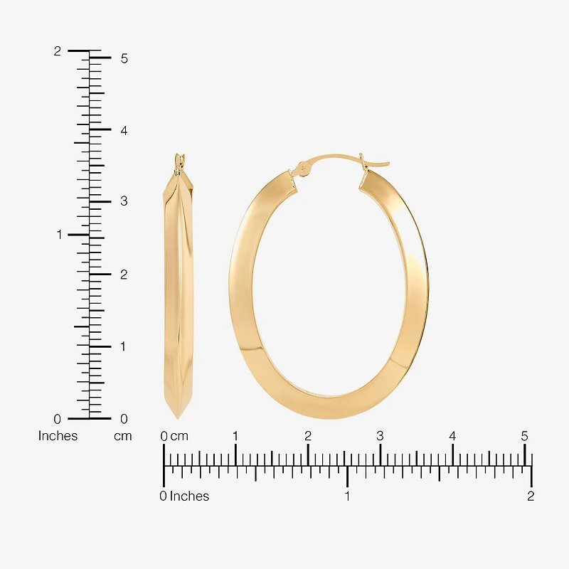 Limited Quantities! Womens 10K Gold 35mm Hoop Earrings
