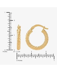 Limited Quantities! Womens 14K Gold 15.5mm Hoop Earrings
