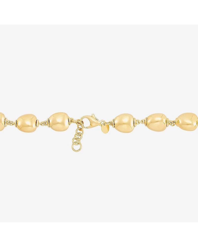Limited Quantities! Womens 14K Gold 7.25 Inch Bead Chain Bracelet