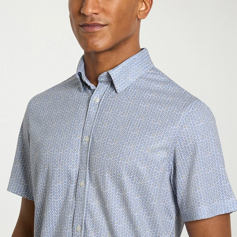 Van Heusen Performance Mens Short Sleeve Regular Fit Button-Down Shirt