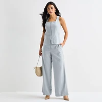 Worthington Womens Striped Regular Fit Suit Vest