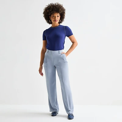 Worthington Womens Straight High Rise Trouser